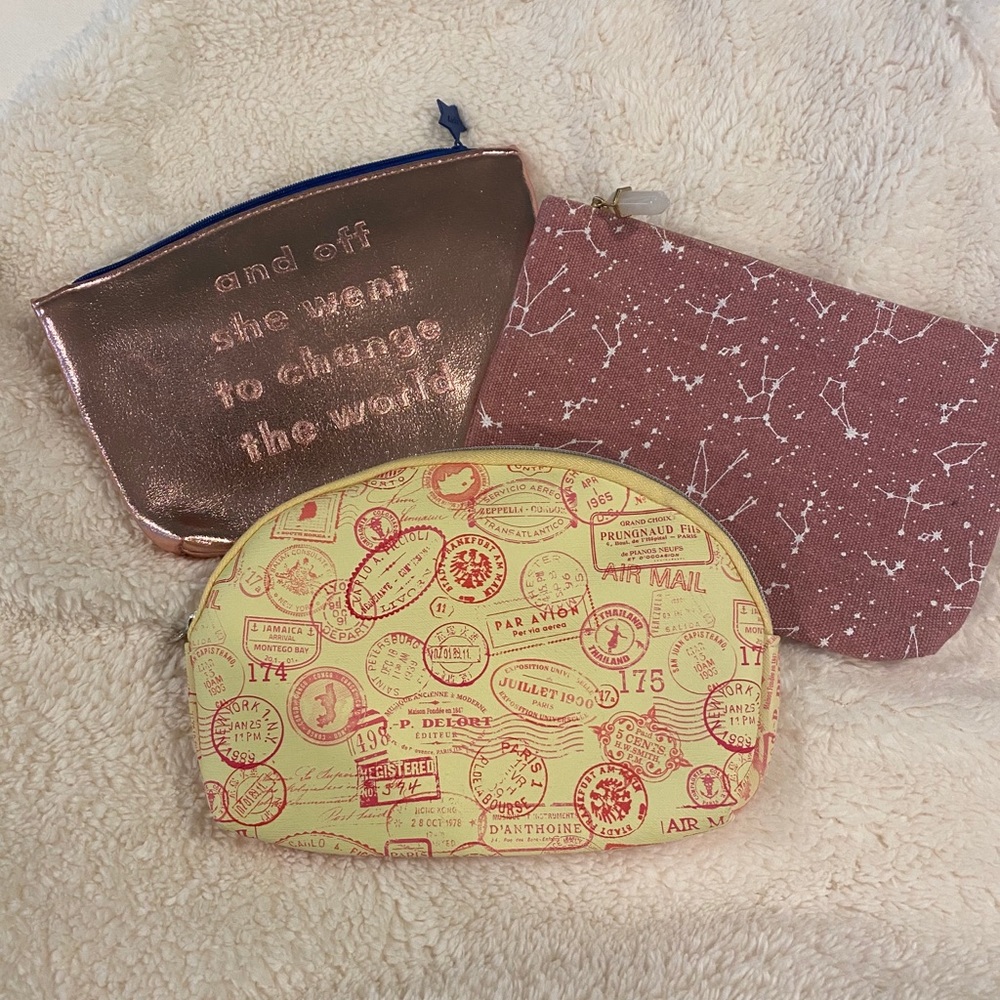 Set of 3 - Cosmetic Pouches